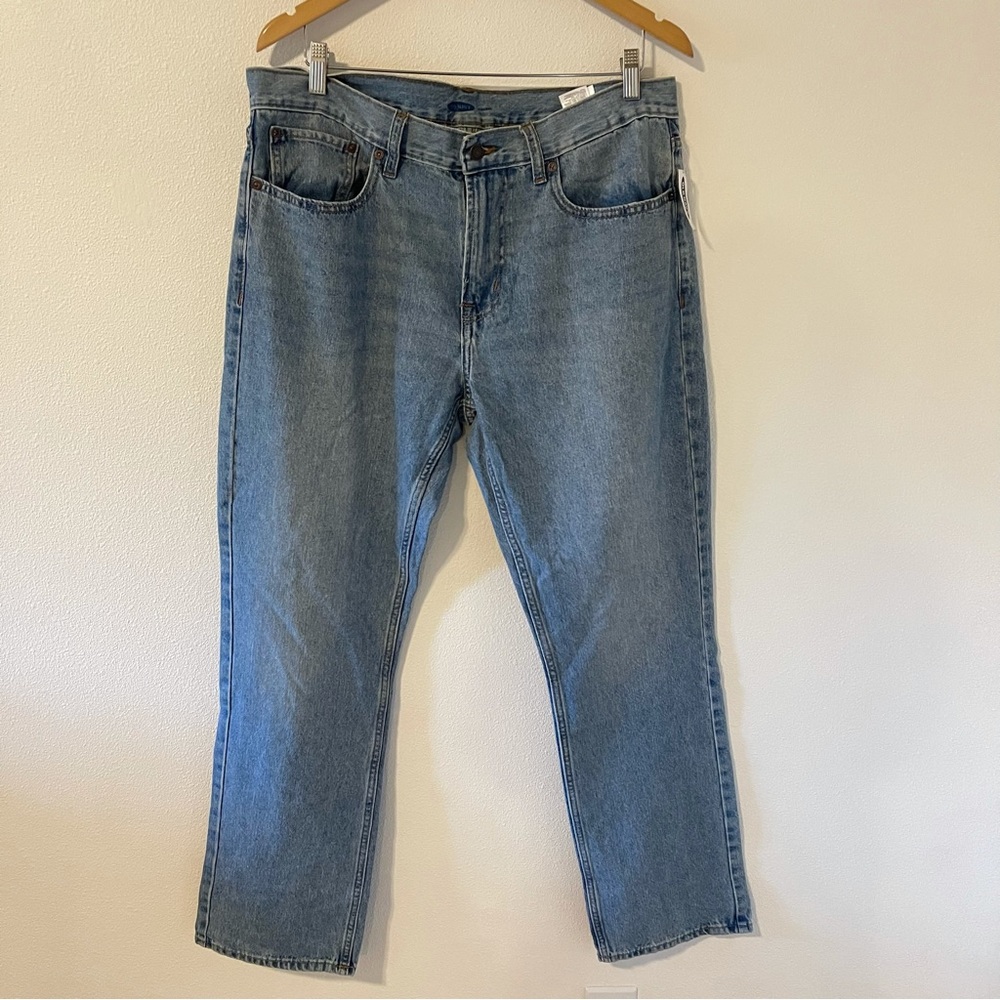 Old Navy Straight Leg Light Wash 100% Cotton Jeans NWT 2020-36x32